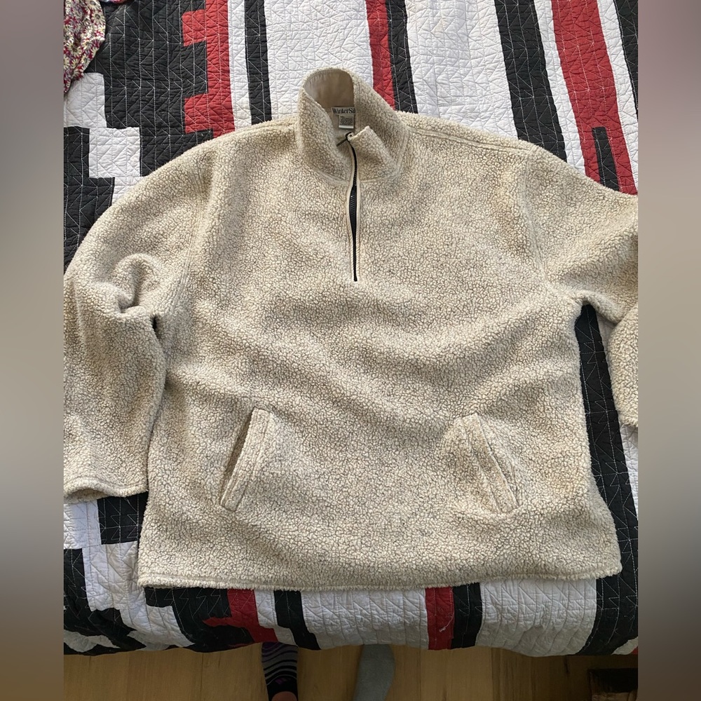 Sherpa half zip sweatshirt